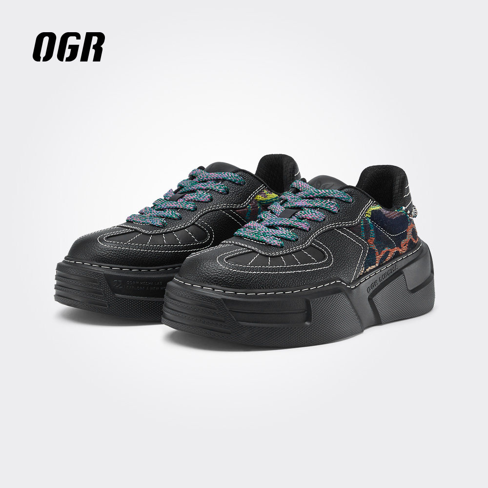 【新品开售】OGR休闲板鞋男女运动复古厚底增高小白鞋2025新款