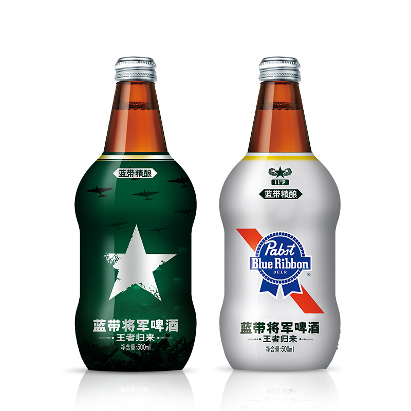 Blue Ribbon蓝带将军啤酒500ml12瓶装整箱精酿经典API黄二战包邮