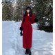 Hiimdai retro red double-sided woolen coat
