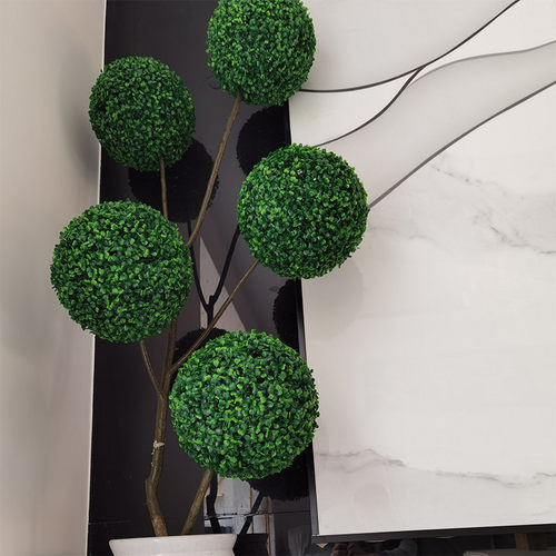 仿真草球绿植物球形装饰花球吊饰米兰球吊顶橱窗摆件造景圆形吊花 - 图2