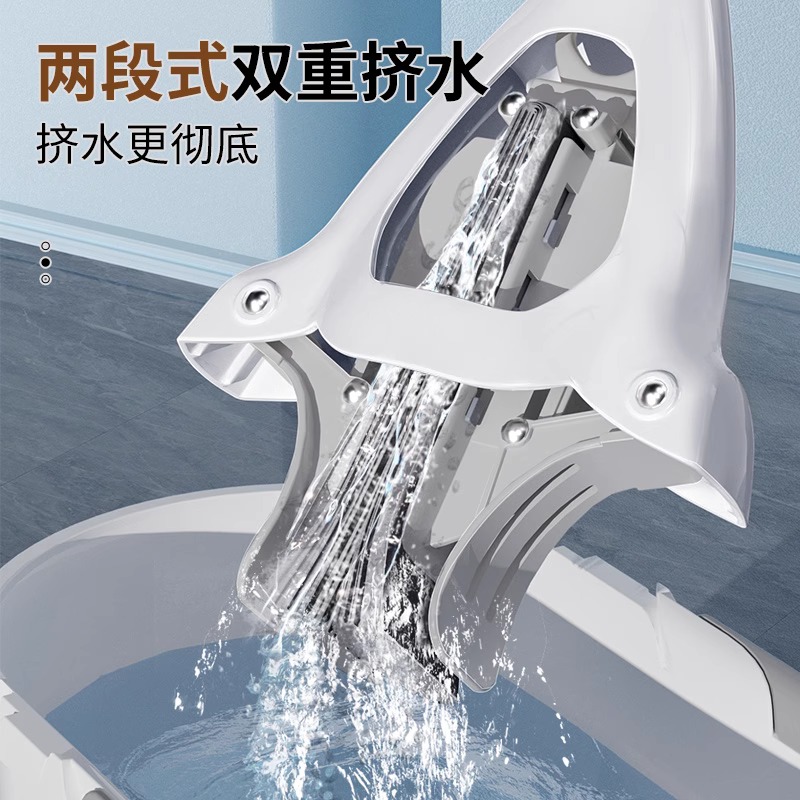 美丽雅海绵拖把2023新款家用一拖胶棉头净吸水对折式免手洗地拖