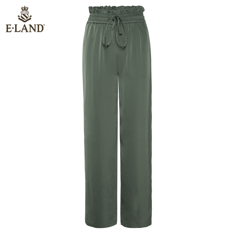 eland光泽感舒爽女云朵宽松阔腿裤 衣恋集团outlets店休闲裤