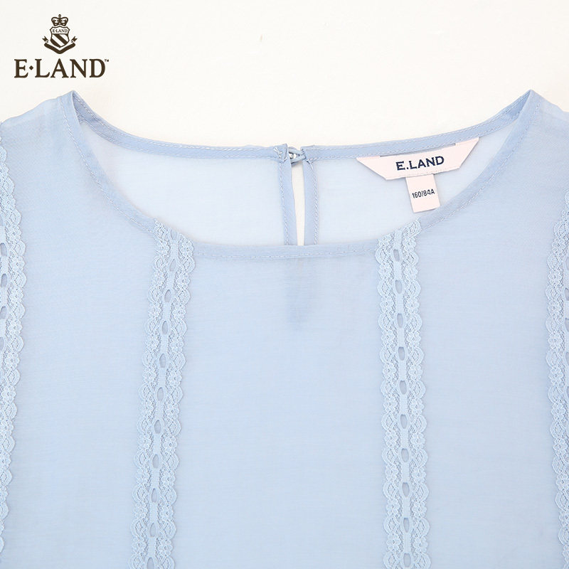 eland法式小众设计感女拼接衬衫 衣恋集团outlets店衬衫