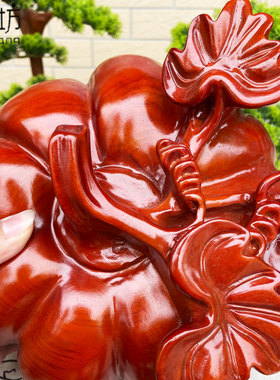 花梨木雕南瓜摆件红木家居客厅办