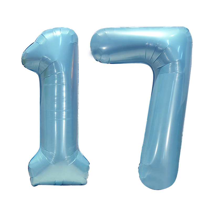40寸蓝色生日数字气球儿童铝膜周岁派对布置装饰用品户外拍照道具,淘宝优惠券,粉丝福利购,淘宝优惠卷