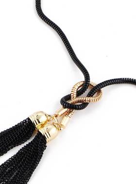 necklace women jewelry简约流苏吊坠毛衣链 OL百搭女项链