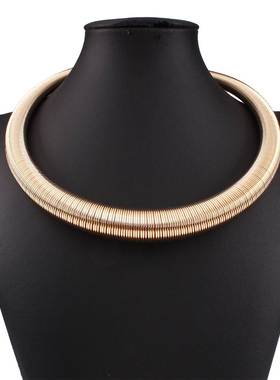 欧美风女项链时尚项圈 metal ring necklace women jewelry