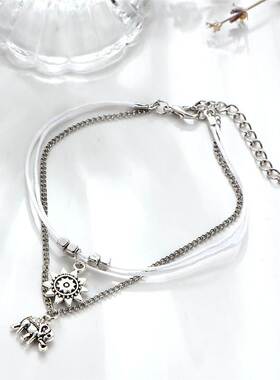 vintage anklets women hand catenary jewelry 海滩脚链女手链