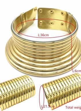 非洲部落项圈手镯套装女酒吧夸张项链饰品cos necklace suit