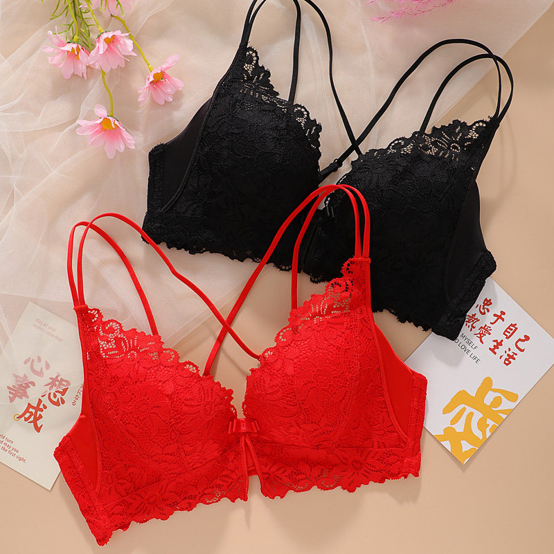 本命年内衣套装红色新娘性感文胸 樱莉嘉文胸