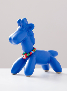 创意陶瓷气球马摆件家居装饰品