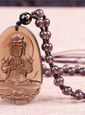 天然冰种黑曜石菩萨本命佛吊坠八大守护神十二生肖鼠兔龙蛇马羊猴