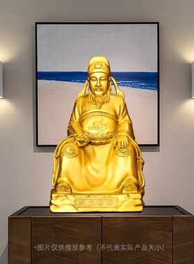 铜灶王爷灶王奶摆件厨房家居客厅厨房灶王圣君铜像工艺品灶公灶