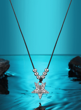 星星吊坠钛钢项链女款毛衣链长款