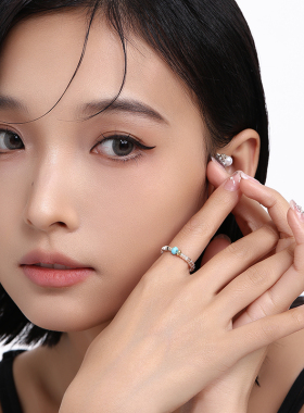 VOYAGE天然石碎银戒指