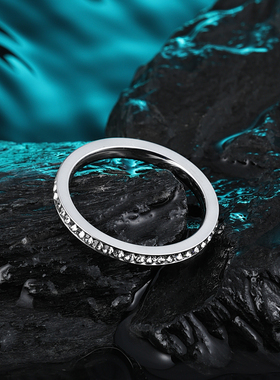 满天星钛钢戒指女生指环女食指戒