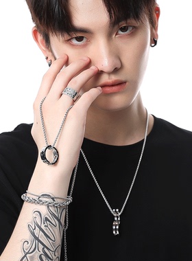 可变形亲吻鱼戒指项链