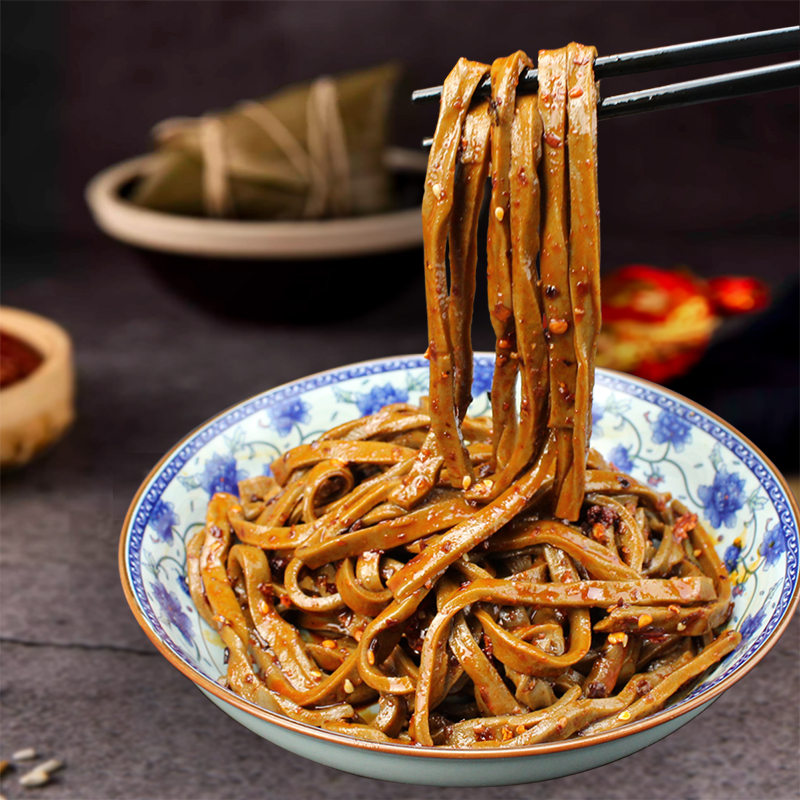 秦格格醋粉正宗老陕西宝鸡岐山特产小吃黑凉皮擀面皮速食代餐面食-图2