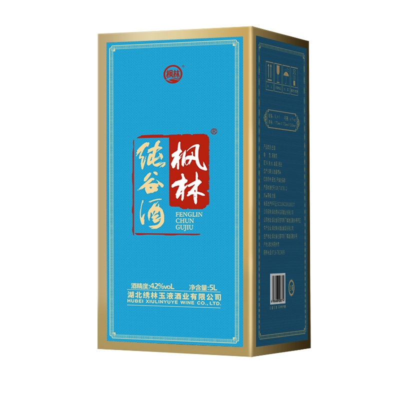 劲牌枫林42度纯谷酒5L/升大桶约十斤装玻璃瓶固态法散泡粮食白酒