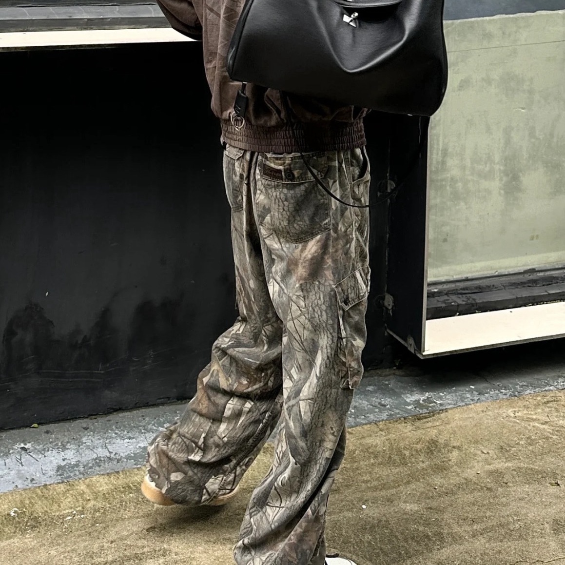 现货ERD忧郁的富二代做旧复古翻领拉链外套Boxy短款飞行夹克男女 - 图3