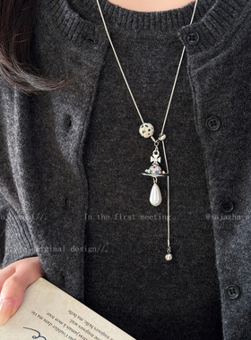 西太后虎眼石珍珠项链女小众