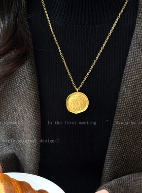 钛钢爱心叠戴项链女秋冬