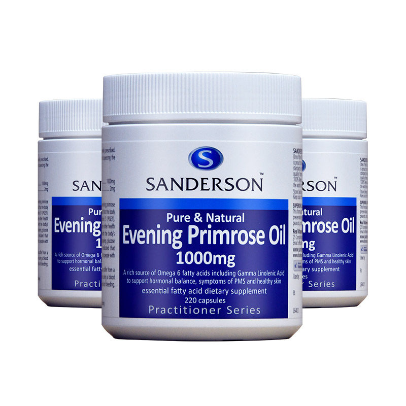 新西兰进口月见草油精华*3软胶囊 Sanderson海外月见草油