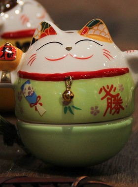 招财猫桌面生日礼物小摆件不倒翁