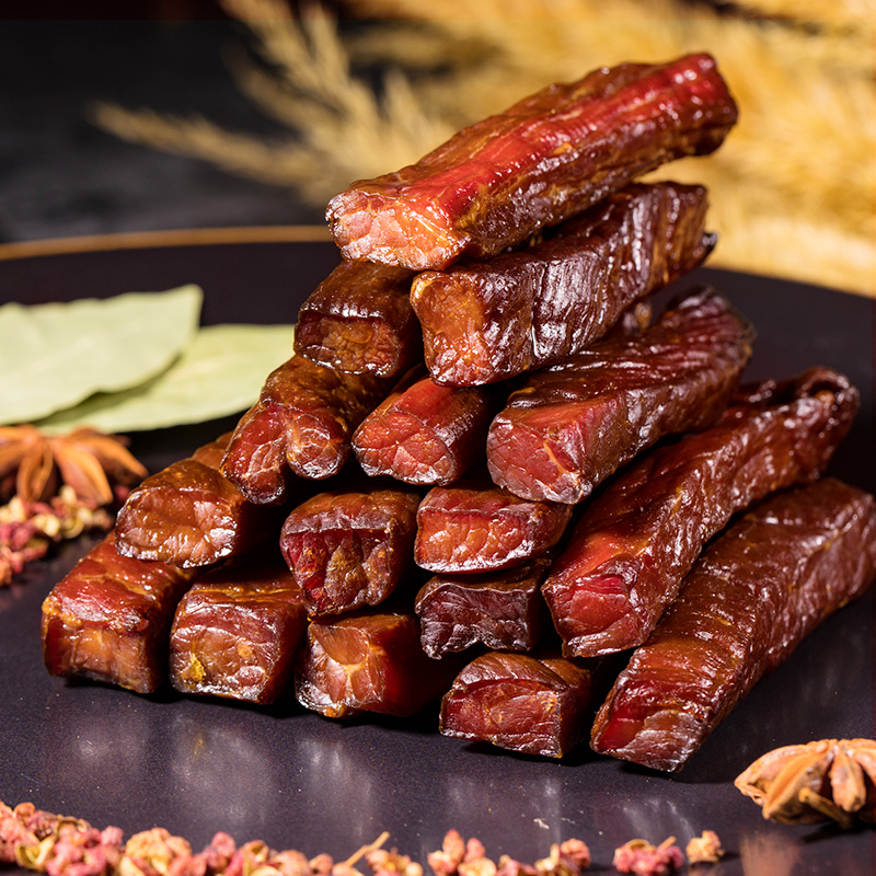 牛肉干正宗内蒙古手撕风干牛肉独立真空小包装500g*2特产麻辣零食 - 图1