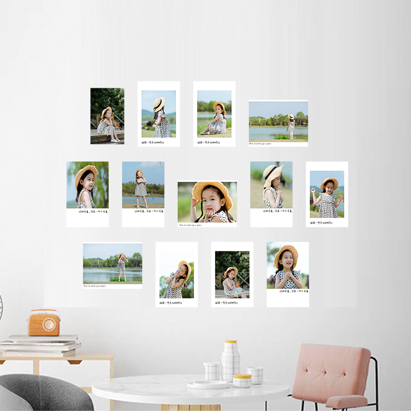 手账照片带背胶可反复粘贴相片打印洗照片冲印大头贴图片贴纸带胶 - 图0