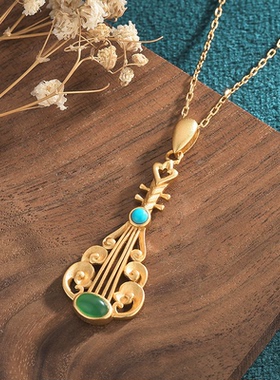 国风国潮古法金工艺项链