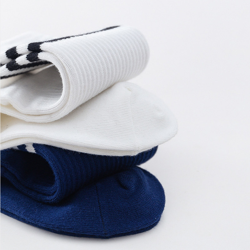 三条杠条纹袜子男女中筒袜春秋款网红运动外穿配鲨鱼裤黑白色长袜,淘宝优惠券,粉丝福利购,淘宝优惠卷