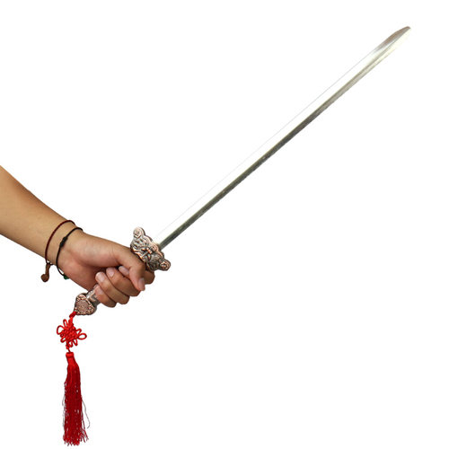 口吞宝剑 舞台惊险类未开刃卷缩道具剑非真剑表演玩具魔术道具 - 图3