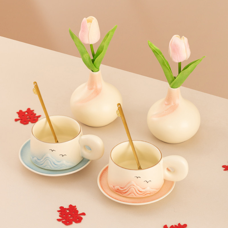 唐呈新婚礼物送新人水杯一对闺蜜订婚结婚花瓶摆件高档实用伴手礼,淘宝优惠券,粉丝福利购,淘宝优惠卷