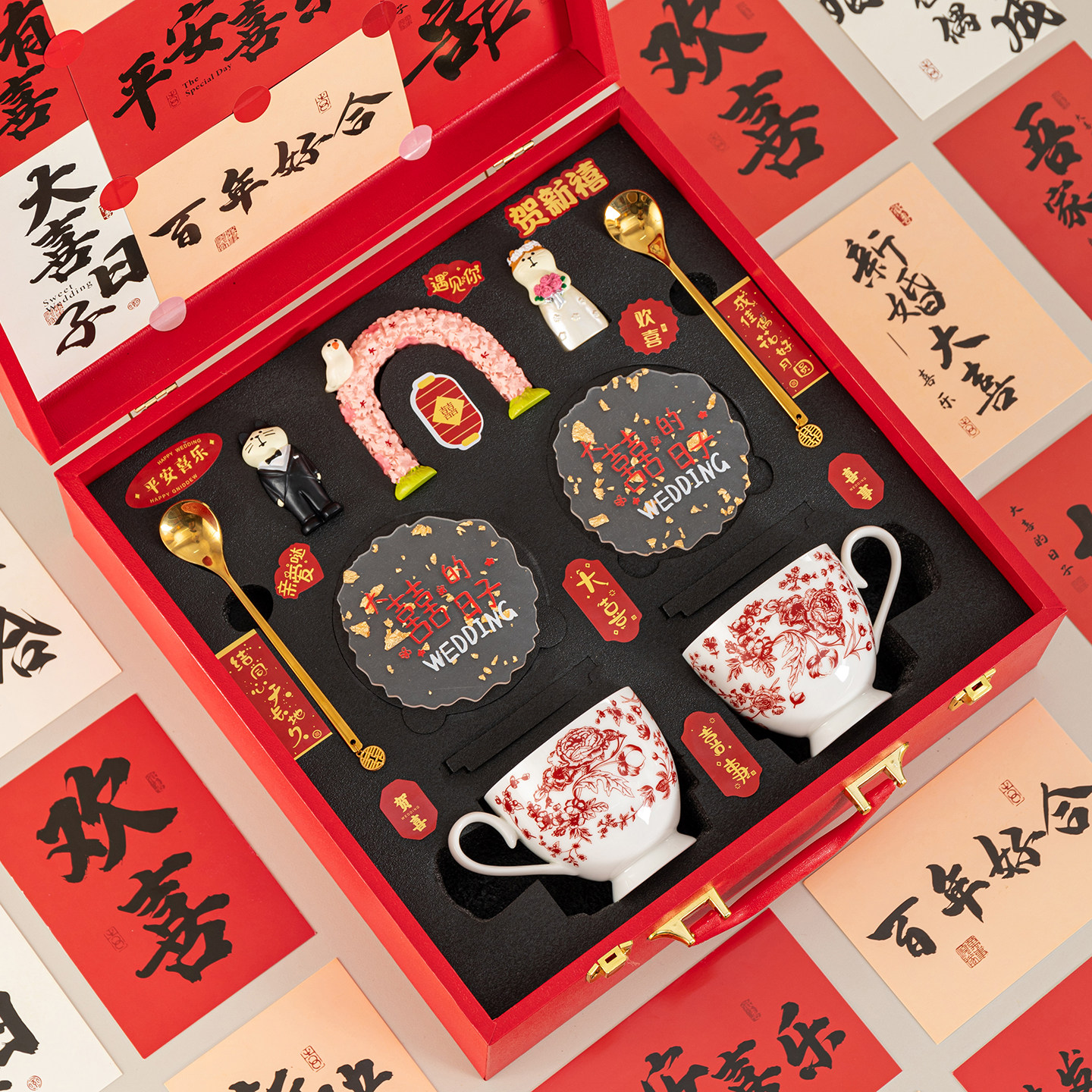 唐呈米奇结婚送新人礼物新娘送闺密情侣杯子一对订婚摆件伴手礼品