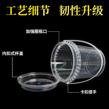 Internet celebrity fruit tea bucket disposable extra large milk tea bucket fruit bucket drink portable 1000ml overlord cup