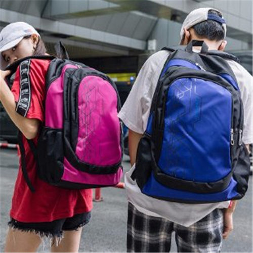 时尚户外潮运动款电脑双肩包男超大容量学生书包旅行背包休闲简约 - 图0