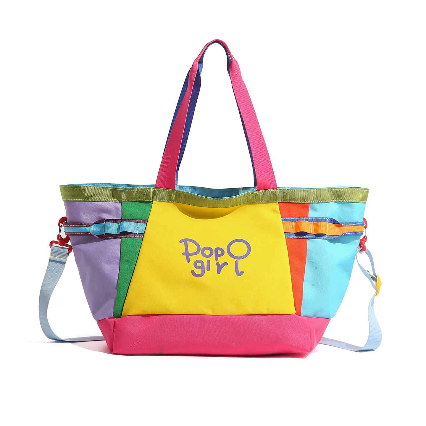 Tote bag large capacity women's 2026 new lightweight handbag male student outdoor sports and leisure contrast crossbody bag