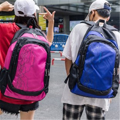 时尚户外潮运动款电脑双肩包男超大容量学生书包旅行背包休闲简约 - 图2