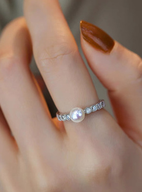淡水珍珠高级感戒指食指戒简约