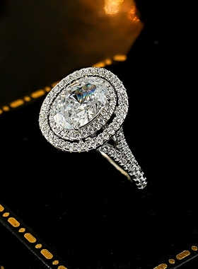 鸽子蛋锆石开口戒指宴会婚戒