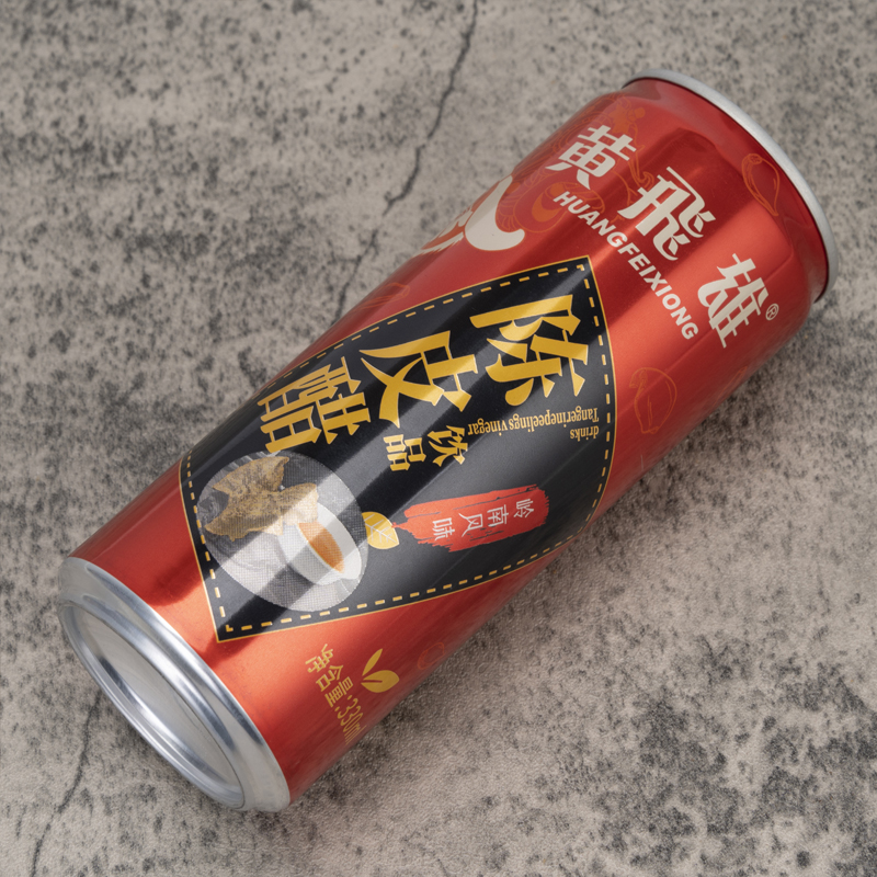 豪园开胃健康陈皮醋风味休闲饮料330mL罐装新会陈皮酒水