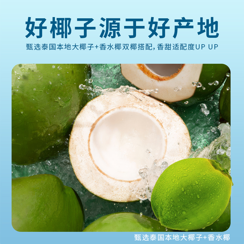 豪园100%椰子水孕妇可喝泰国进口纯椰子椰子汁245ml含电解质饮品