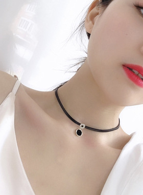 韩版choker脖子颈链女锁骨链