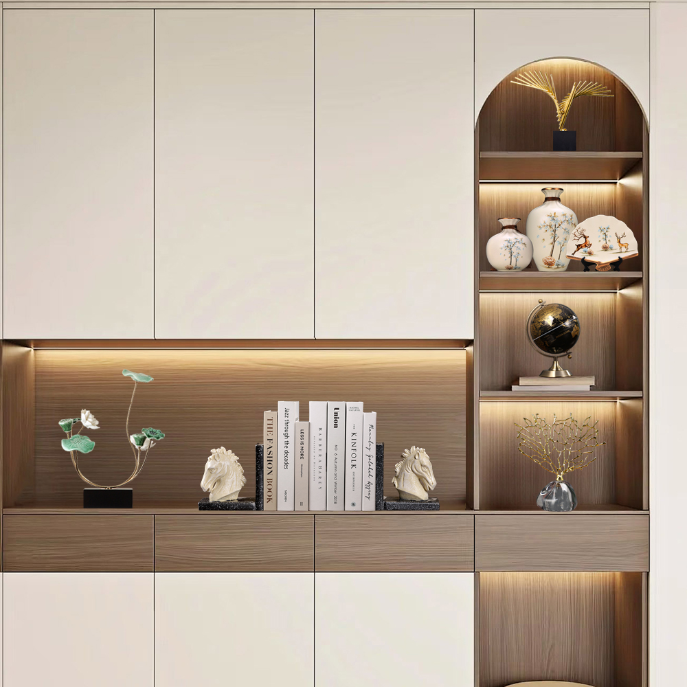 马年老板办公室摆件套装客厅酒柜装饰品金色工艺品玄关家居饰品 - 图3