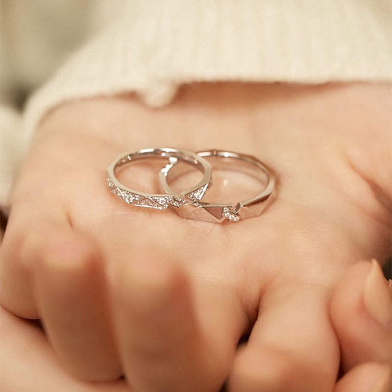 piara纸短情长情侣小众开口戒指 piara饰品戒指/指环