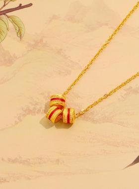 蛮腰三环圆圈项链女气质百搭时尚