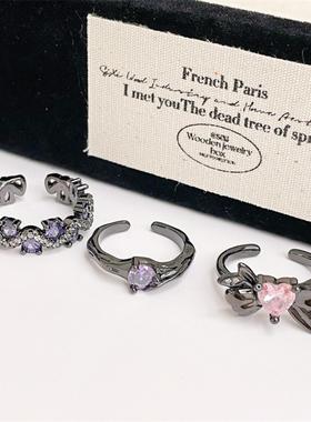 ins冷淡风朋克个性精致叠戴指环