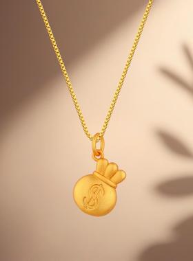 钱袋吊坠项链2024新款时尚气质