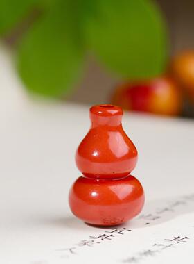 帝王砂朱砂葫芦吊坠福字歪脖低